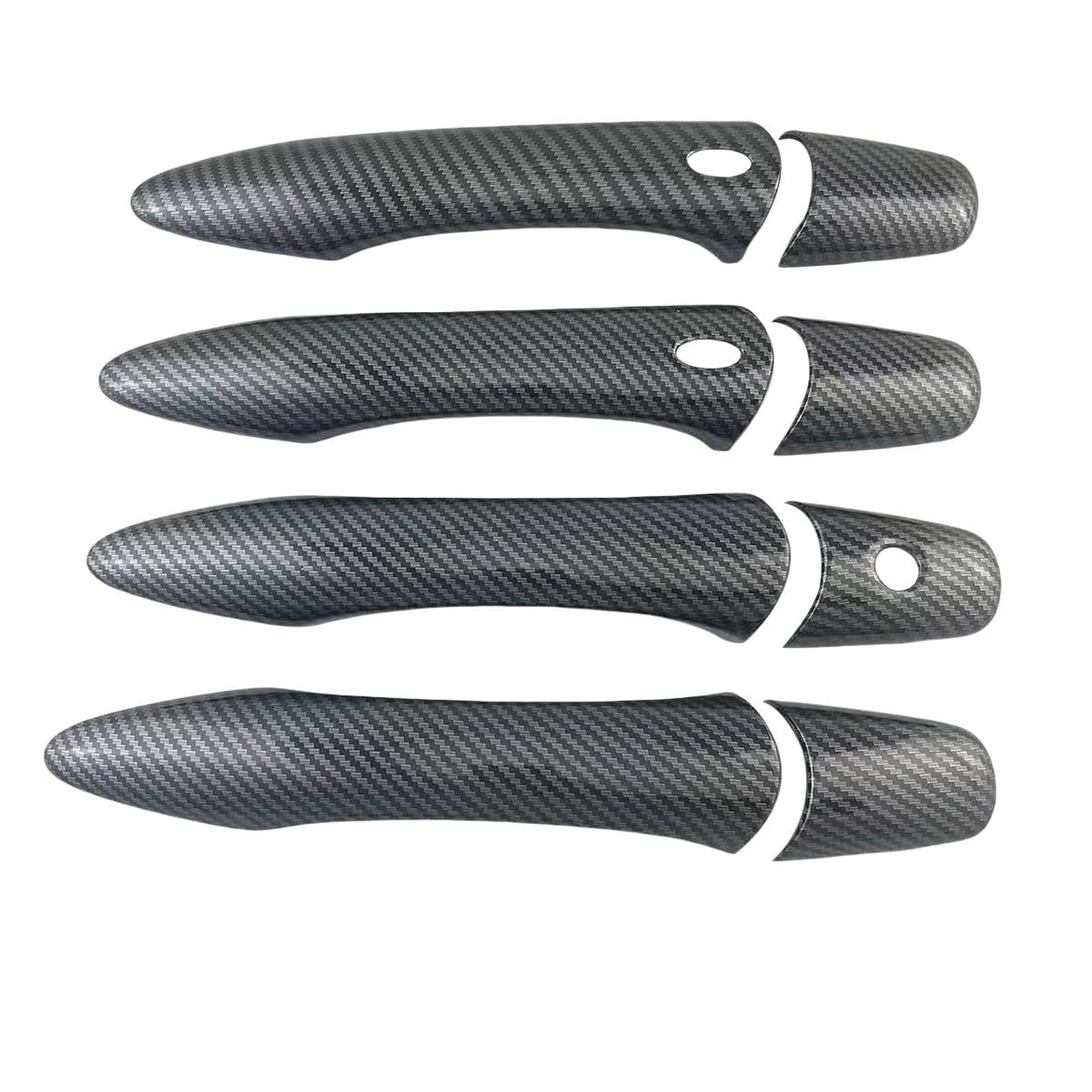 Autocollants carbone noir brillant poignée de porte pour Armada Tule en voyage