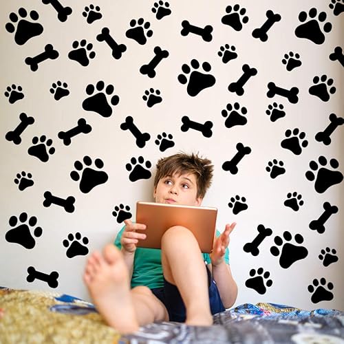 Miniatura 3 de 76 calcomanías de decoración de perros, 40 calcomanías de huellas de perros y 36 calcomanías de huesos de perro, decoración de perro, decoración de
