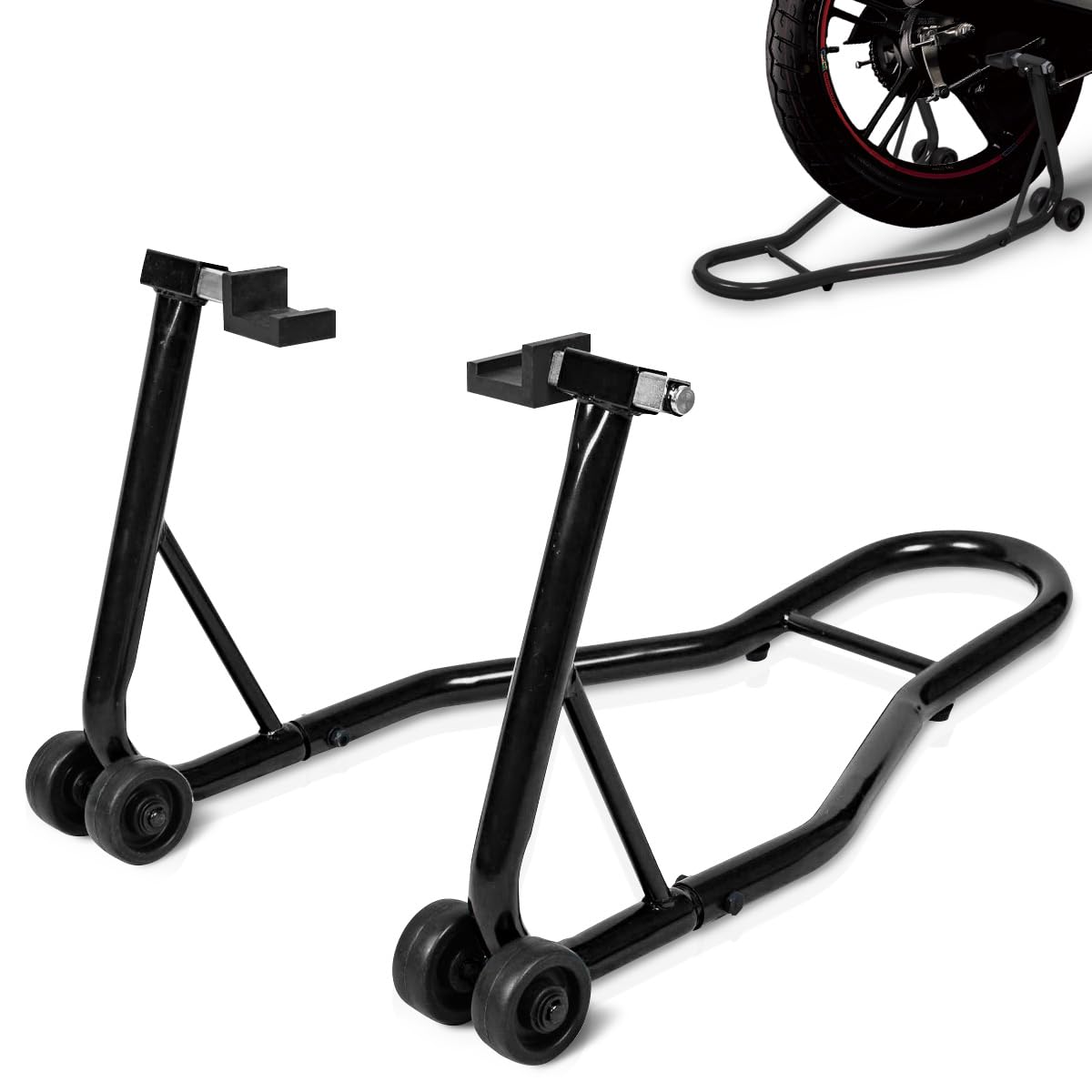 SOARS Béquille Atelier Moto 80 X 50 X 40 CM, Charge 400 KG (Noir)