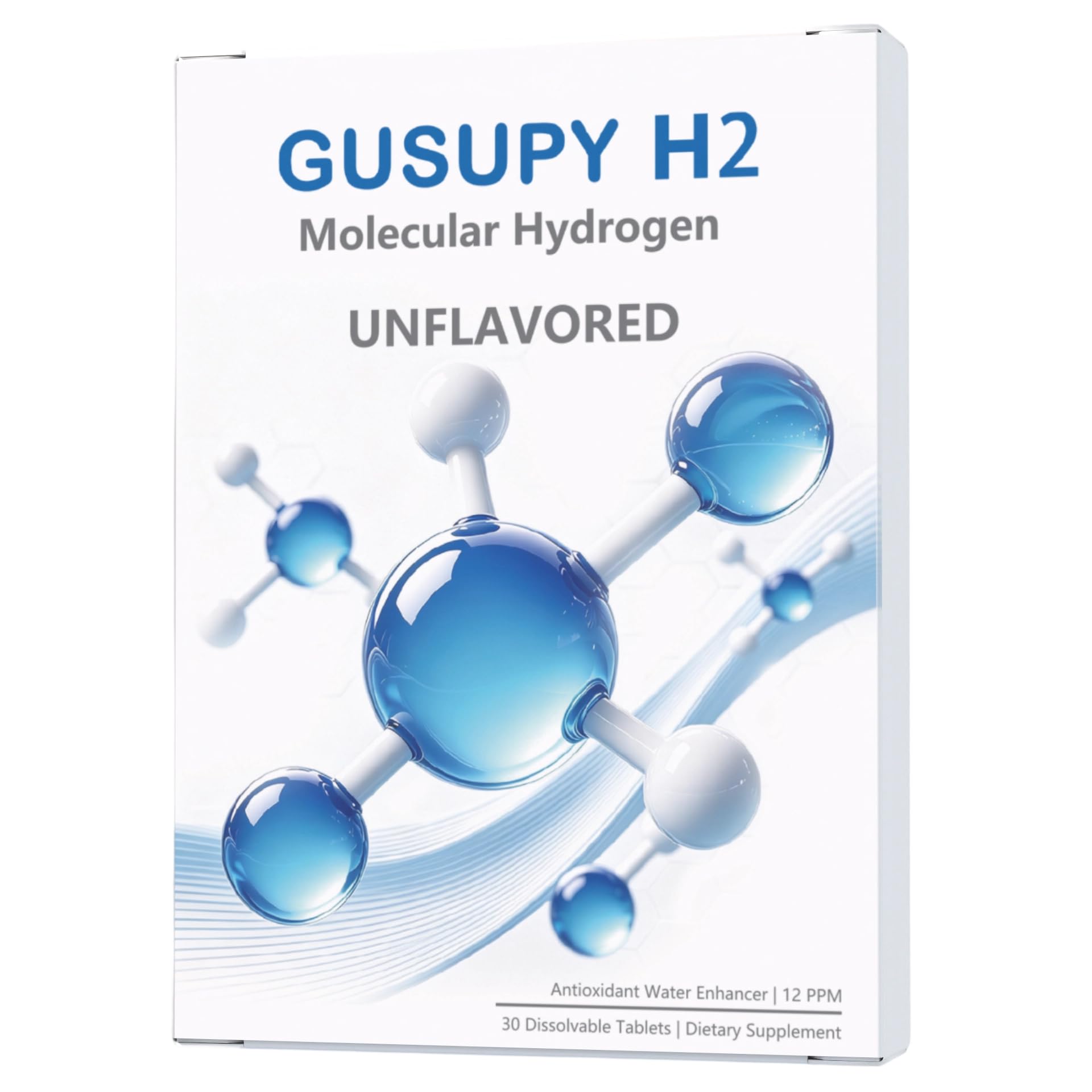 Molecular Hydrogen Magnesium Effervescent Tablets, 12 PPM H2, 30 Count 30 Count (Pack of 1)