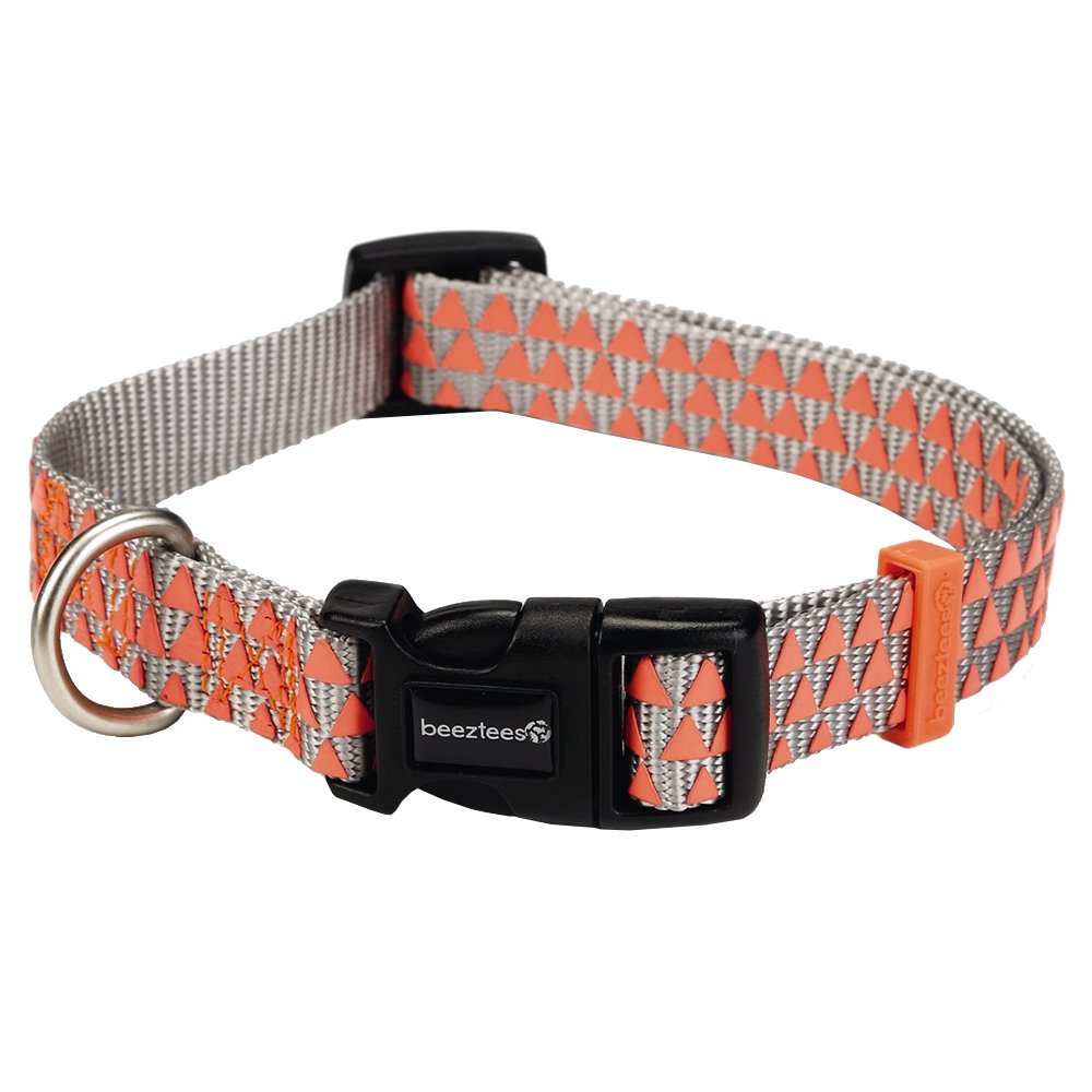 Beeztees Köpek Boyun Tasması, Açık Gri Turuncu, 26-40cm
