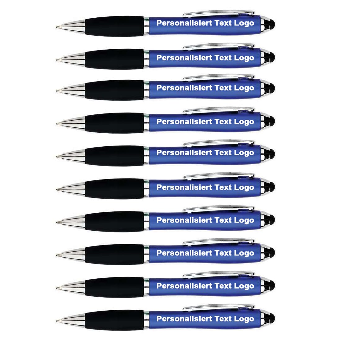 Kugelschreiber mit Gravur Namen Text Logo Kugelschreiber Personalisiert Blau 50 Pcs
