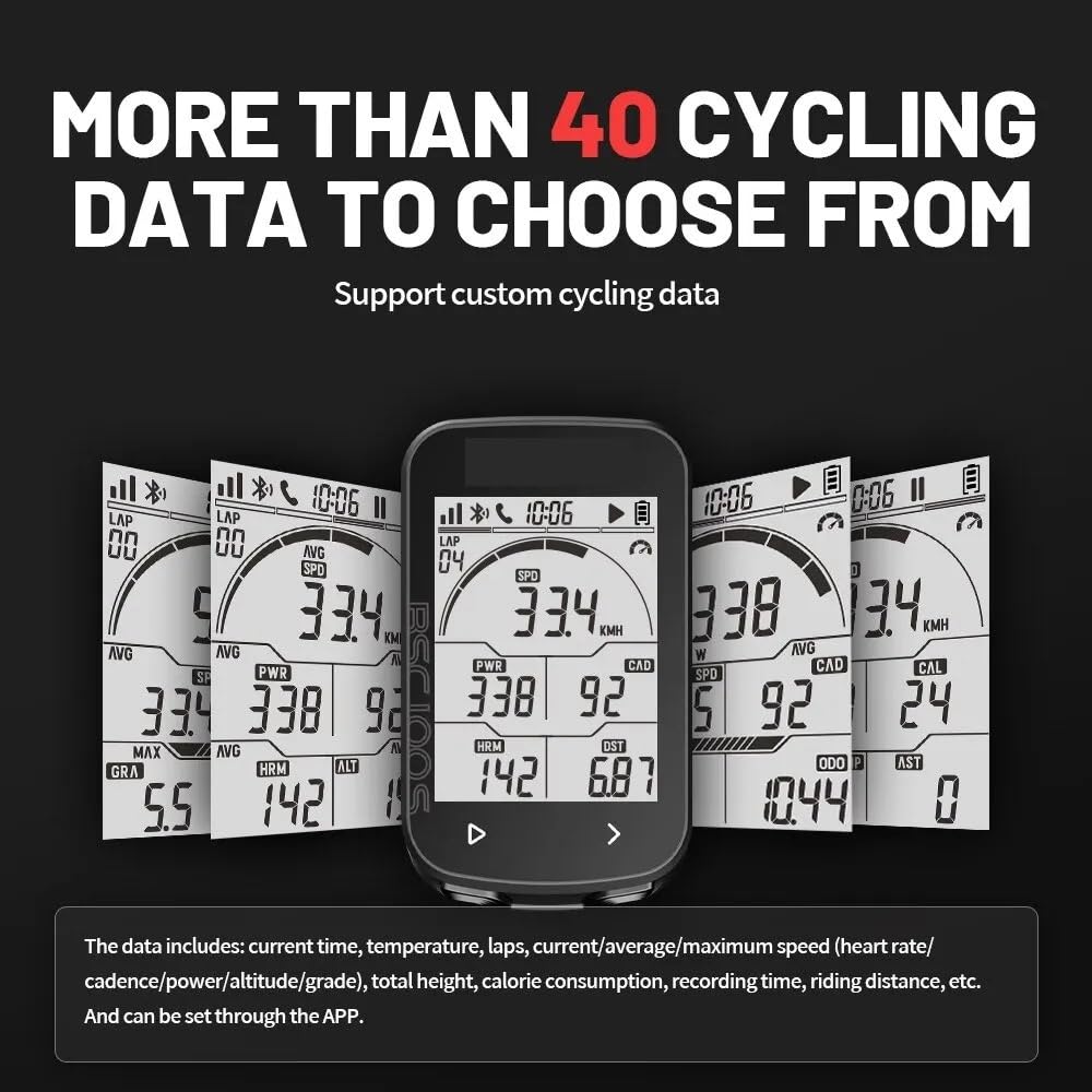 Komputer rowerowy GPS BSC100S Bezprzewodowy prędkościomierz rowerowy Cyfrowy stoper rowerowy Licznik rowerowy Licznik rowerowy