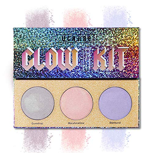 3 Multi-Dimensional Shades Highlighter Palette Creamy Smooth Eyeshadow Cosmetic Set