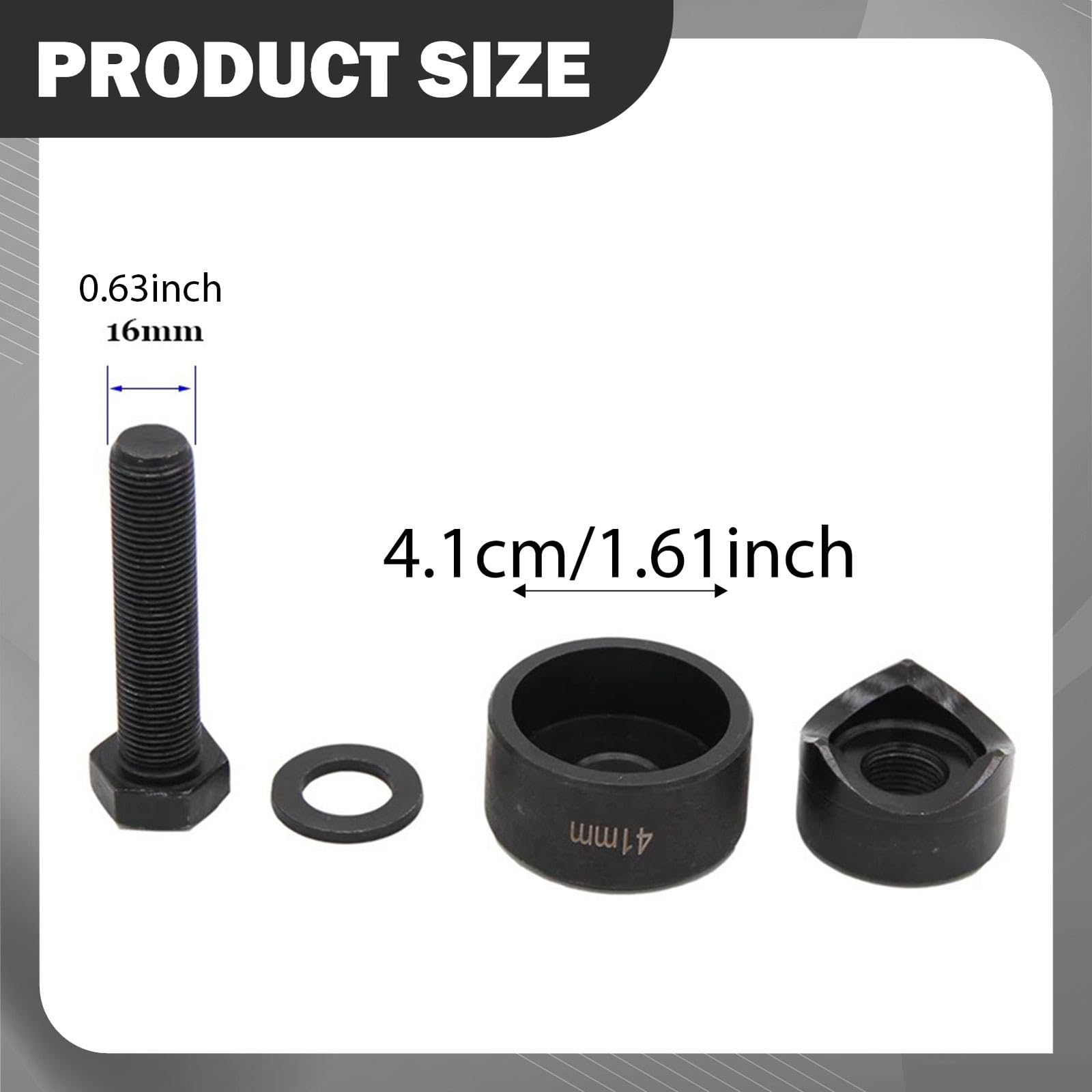 perfk Punzone per lamiera da 41 mm, di precisione, leggero, robusto, apriforo, resistente, per lamiera d'acciaio