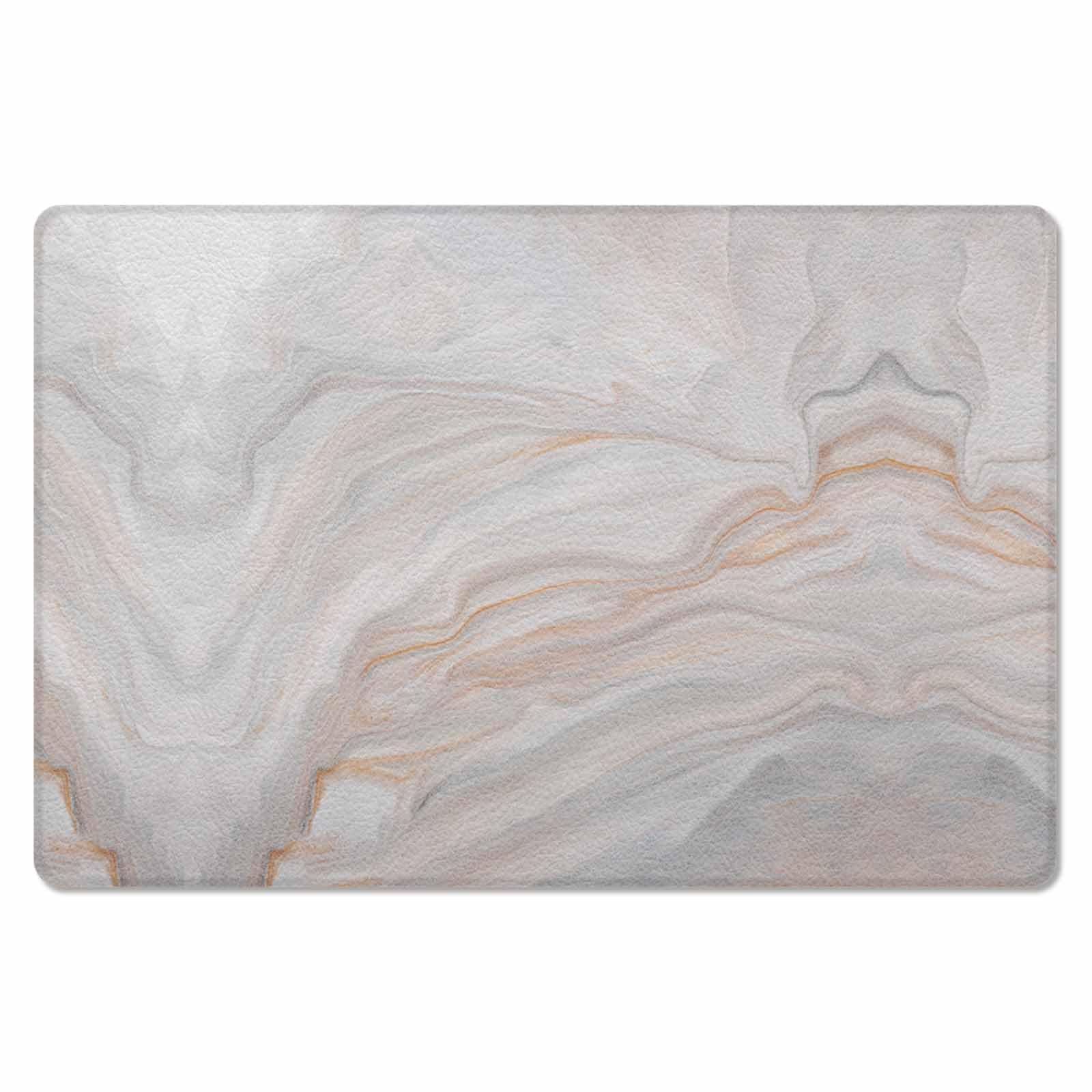 Abstract Marble Kitchen Bath Door Mat Cushioned Runner Rug,Washable Welcome Floor Sink Antifatigue Mat,Waterproof & Non-Slip Comfort Standing Doormat,Modern Gradient Marbling Luxury Art 20