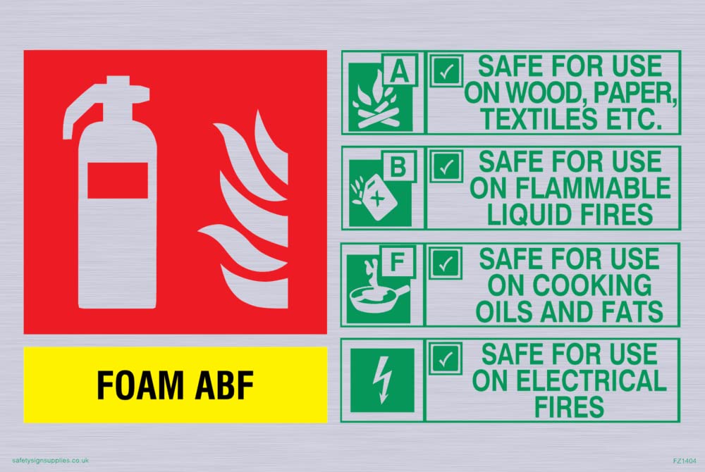 This extinguisher contains AFF Foam ABF instructions for use Sign Sign - 150x100mm - A6L