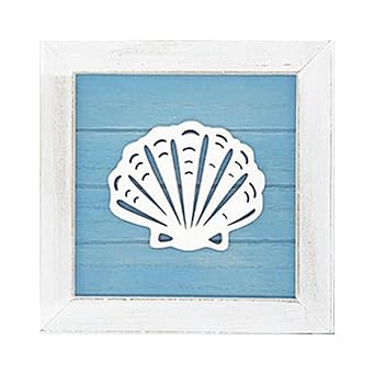 Lucky Traders Marine Style Hanging Decoration Coastal Wood Plaque for Door Porch Hotel Shells
