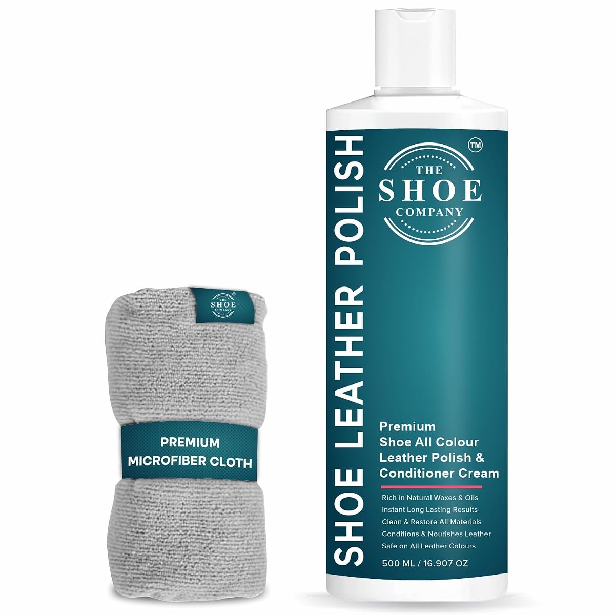 THE SHOE COMPANY Shoe Polish Kit 500 ml With Microfiber Cloth | Polish Upto 500