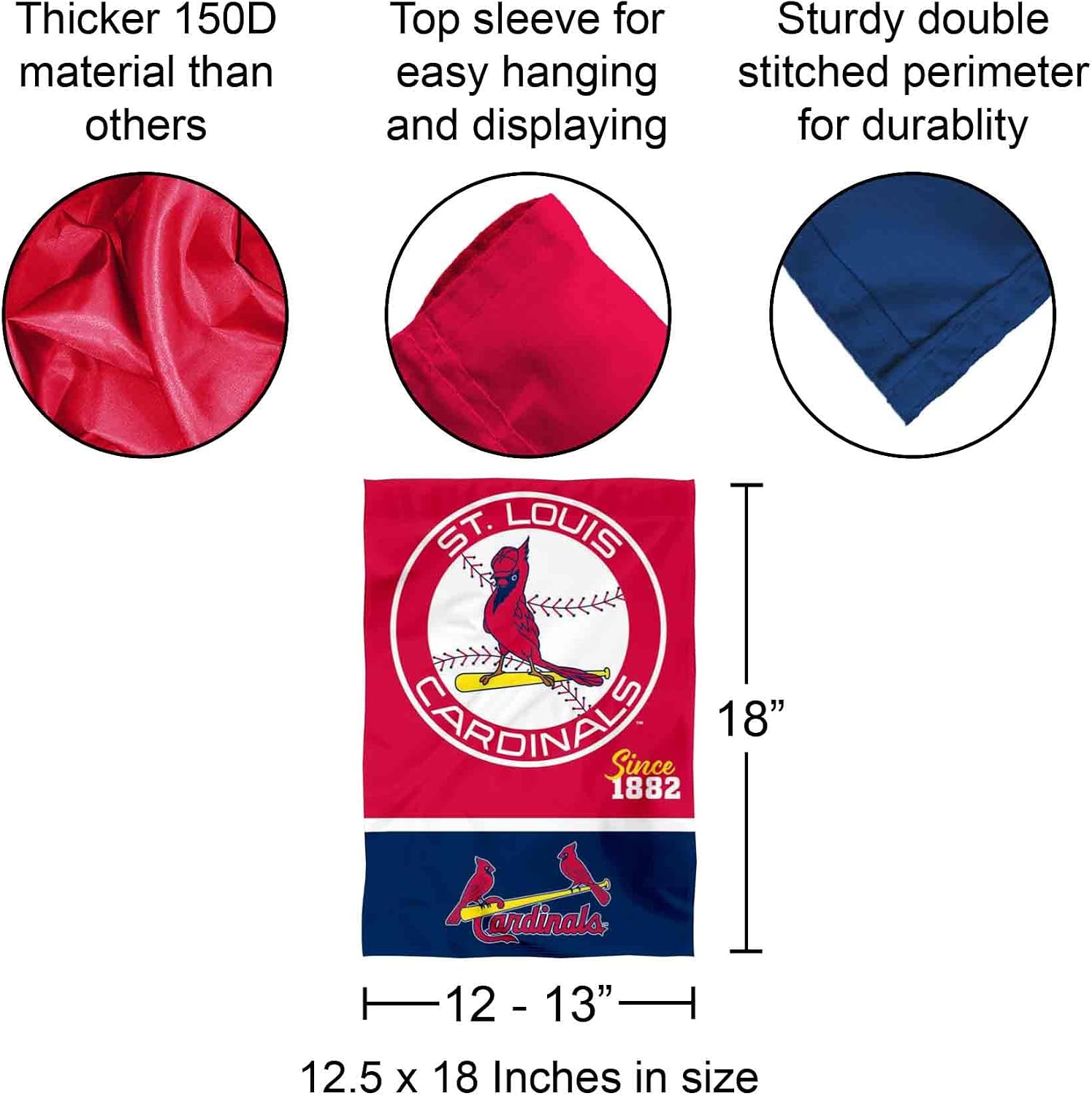 St. Louis Cardinals Retro Vintage Throwback Double Sided Garden Flag