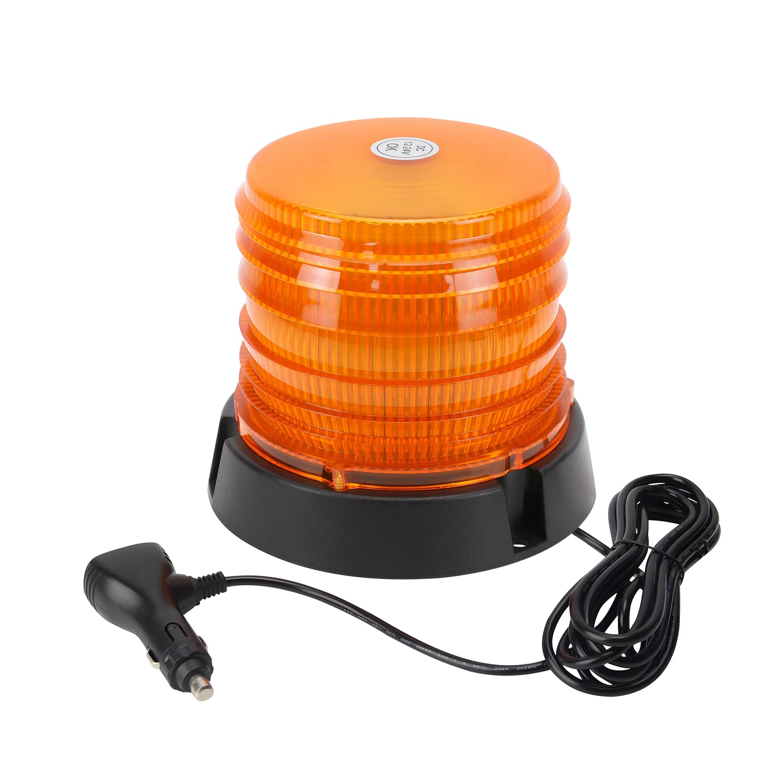 MIRUNNY Led Beacon Lights 12V-24V Amber Strobe Warning Light, 48 LED Rooftop Safety Flashing Emergency Lights with Magnetic for Cars Trucks Vehicle (400A)