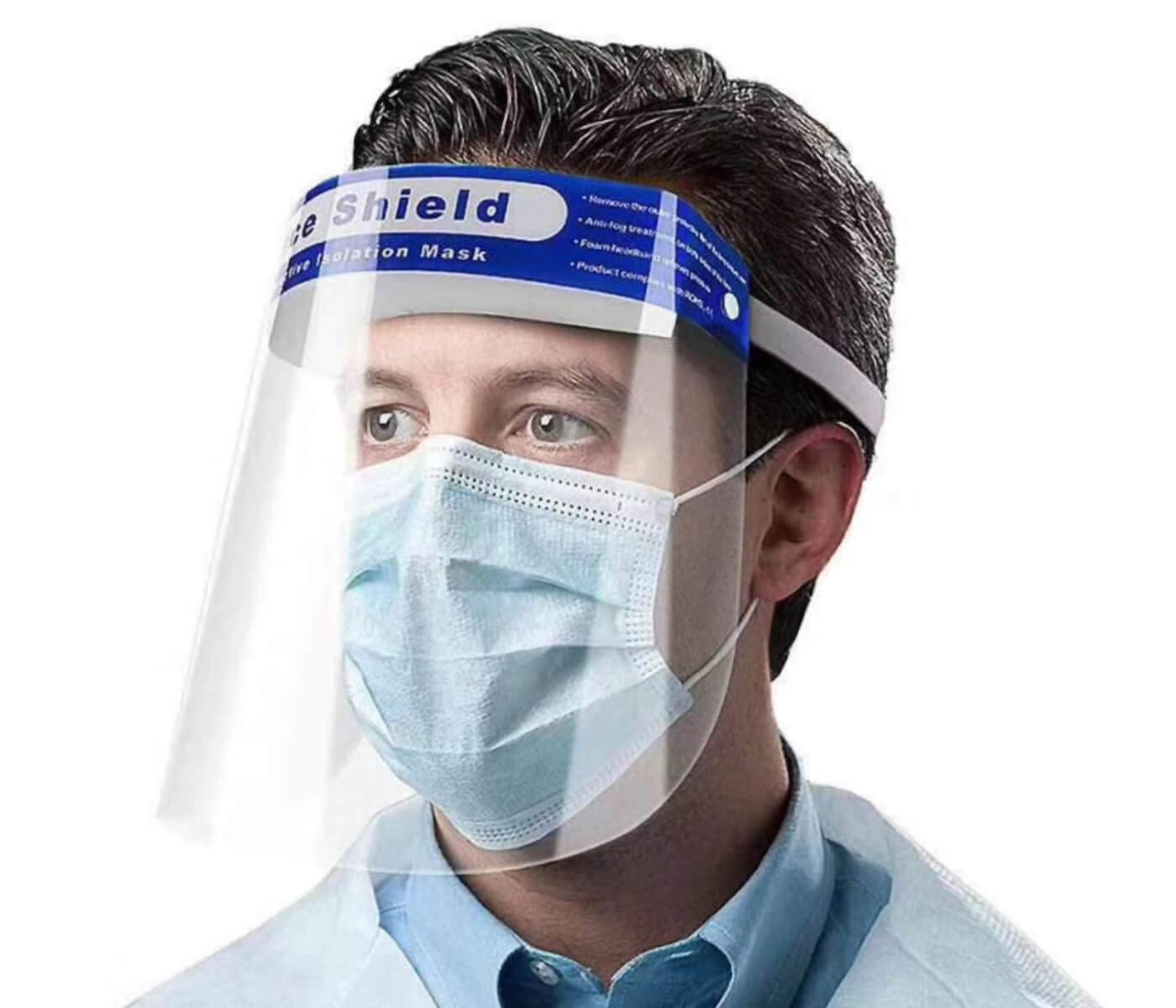 Gesichtsschutz Visier Augenschutz Spuck-Schutz Face-Shield Schutzschild Gesichtsschirm (5 Stück