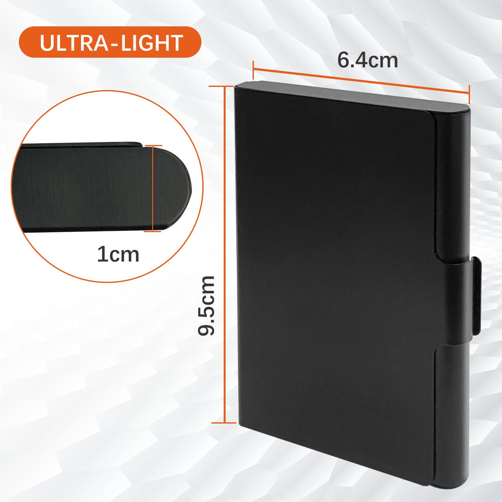 4 Piezas Porta Tarjetas de Visita,Tarjetero Aluminio,Estuche para Tarjetas de Crédita para Hombre y Mujer (Negro + Plata)