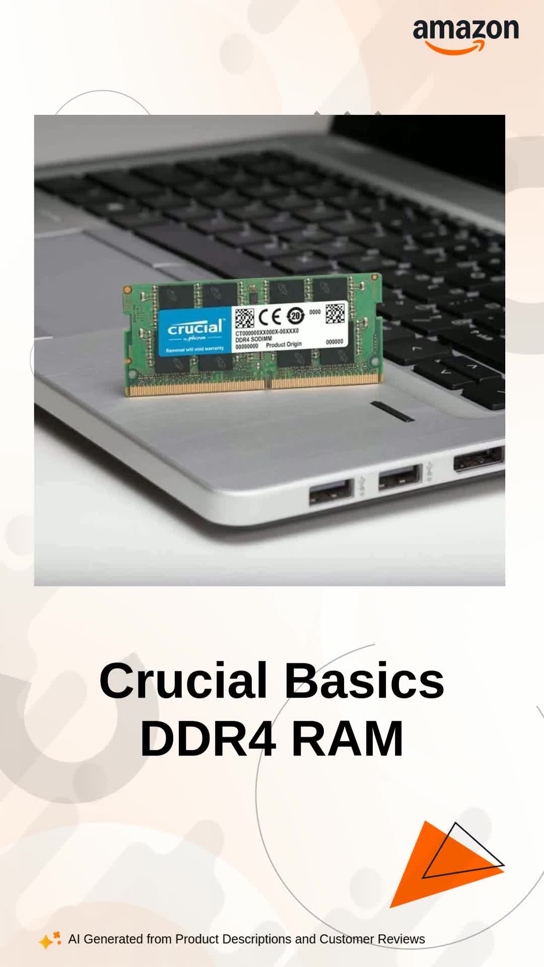 Crucial Basics 4GB DDR4 SODIMM RAM Memory Module