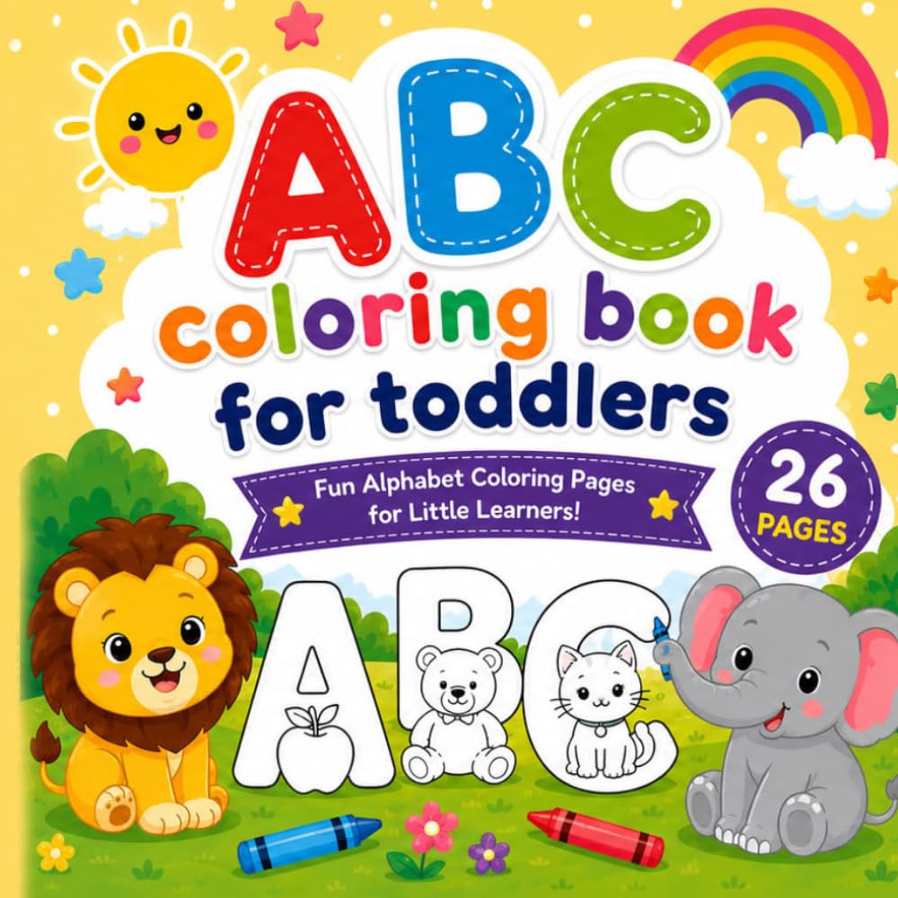 ABC coloring book for toddlers: Fun Alphabet Coloring pages For Little learners