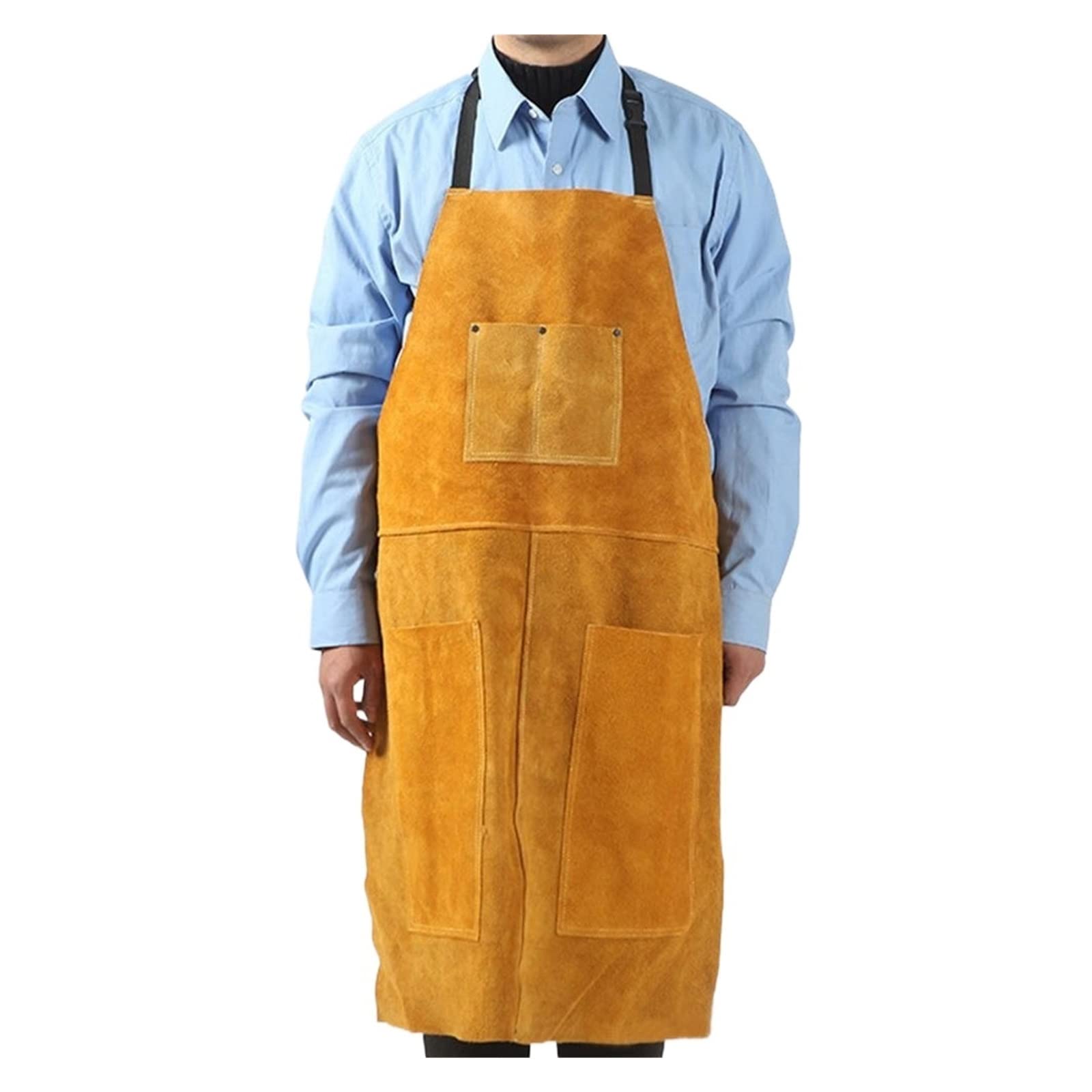 Soldadura delantal de cuero soldador de cuero delantal de tela profesional carpintero herrero ropa de jardín, Accesorios de soldadura