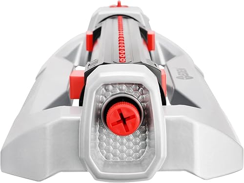 Miniatura 6 de Eden 94095 Rociador turbo oscilante resistente, cubre hasta 4,000 pies cuadrados, 18 boquillas de precisión, base de aluminio pesada, rango