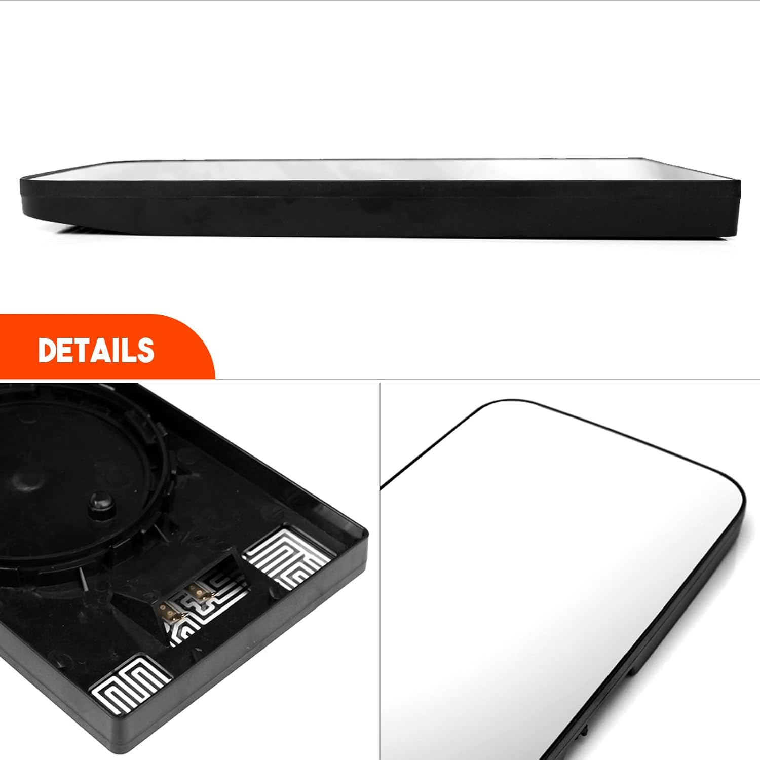 Upper Mirror Glass for FREIGHTLINER CASCADIA, Replacement Main Mirror Glass with Defrost Heat for Freightliner Cascadia 2008-2021