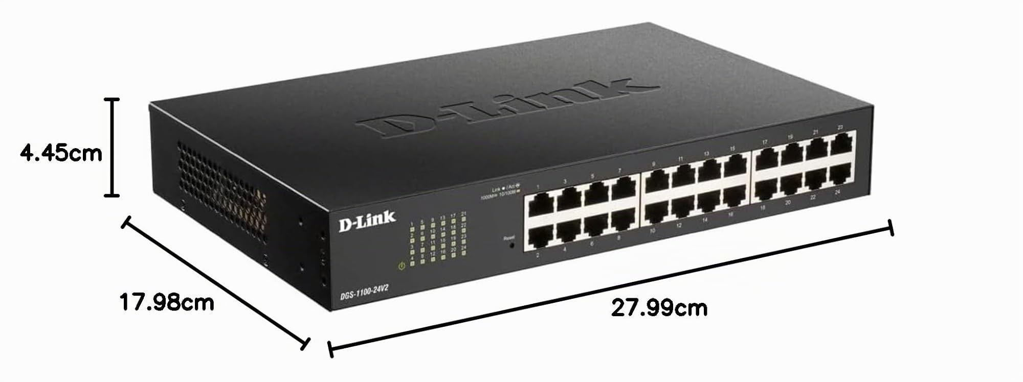 D-Link DGS-1100-24v2 Switch Smart Web Manageable 24 ports Gigabit 10/100/1000mbps - Idéal pour Entreprise Administration et Réseaux Gérés