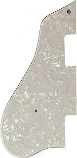 Custom For Epiphone Casino Jazz Archtop Lefthanded Style Guitar Pickguard Scratch Plate (4 Ply White Pearl)