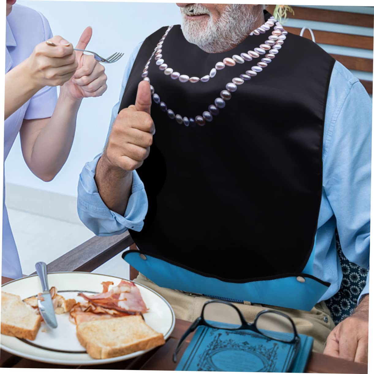 Mobestech Bavaglino Per Anziani Da 9 Pezzi Bavaglini Per Anziani Vestiti Protettori Bavaglini Bavaglini Per Adulti Per Uomo Bavaglino Per Mangiare Cena Bavaglini Per Bambini Bavaglino Per