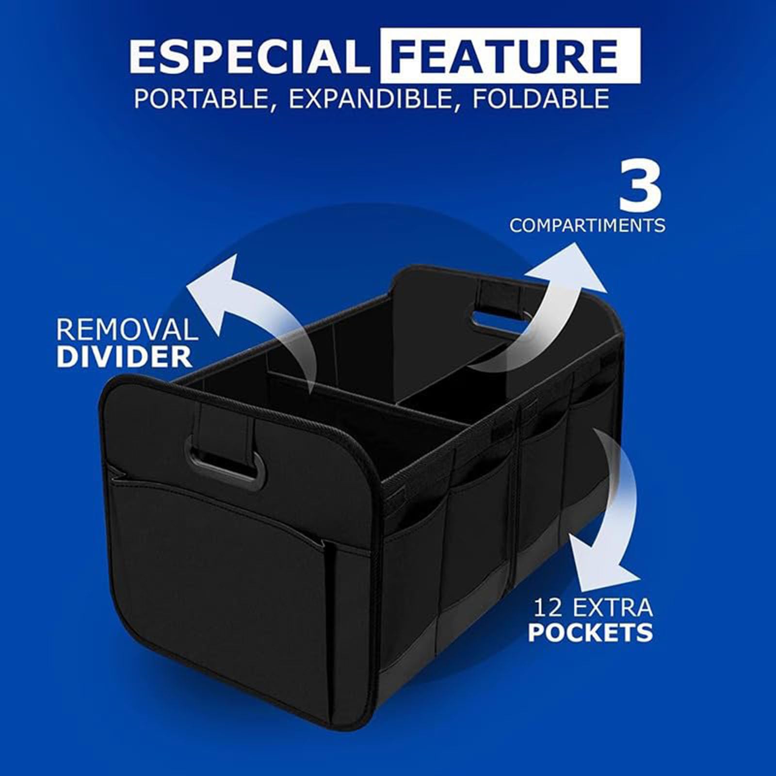 Kofferraumtasche Organizer, Für Kia EV6 / EV6 GT / EV6 GT Line/Forte Faltbar Auto Aufbewahrungsbox Wasserdicht Kofferraumbox Ordnungssystem Innenraum