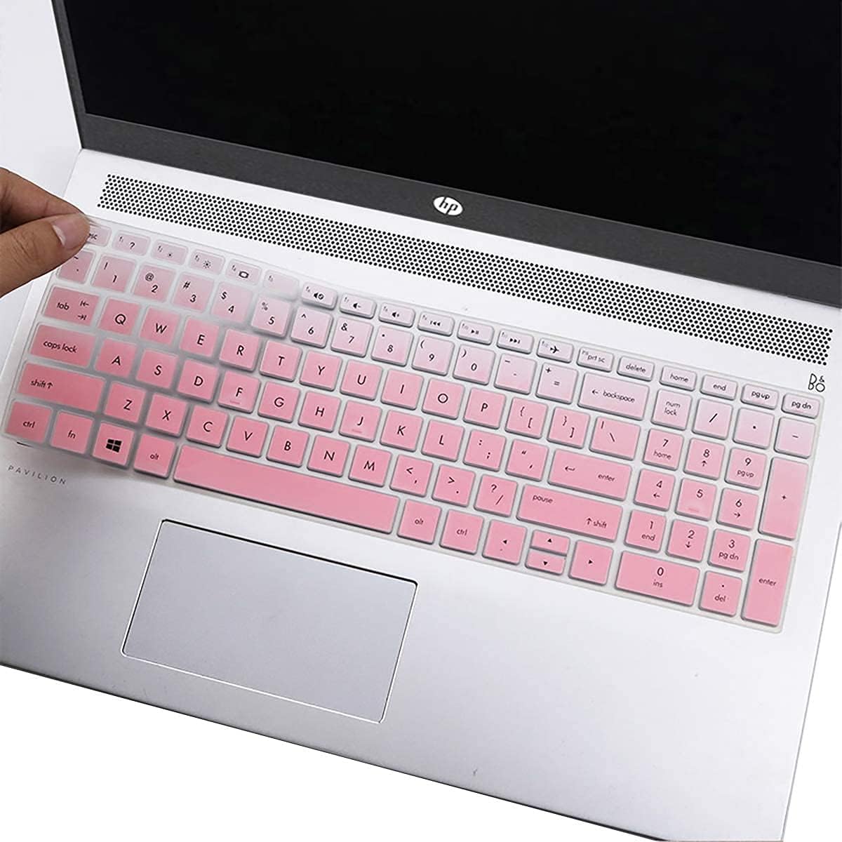 VNJ ACCESSORIES Keyboard Protector Silicone Skin Cover for HP 15 Thin & Light 15.6-inches FHD Laptop Laptop (15s-gr0010au) - GR Pink-image-5