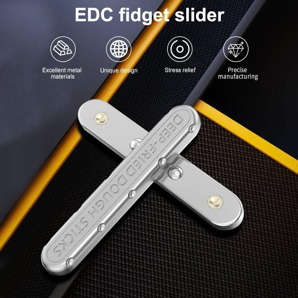 OBEST zabawka Fidget, metalowe Fidget EDC, ADHD, autyzm, lęk, antystresowe, dekompresyjne na palce, wirowanie, suwak, prezenty dla dorosłych i nastolatków
