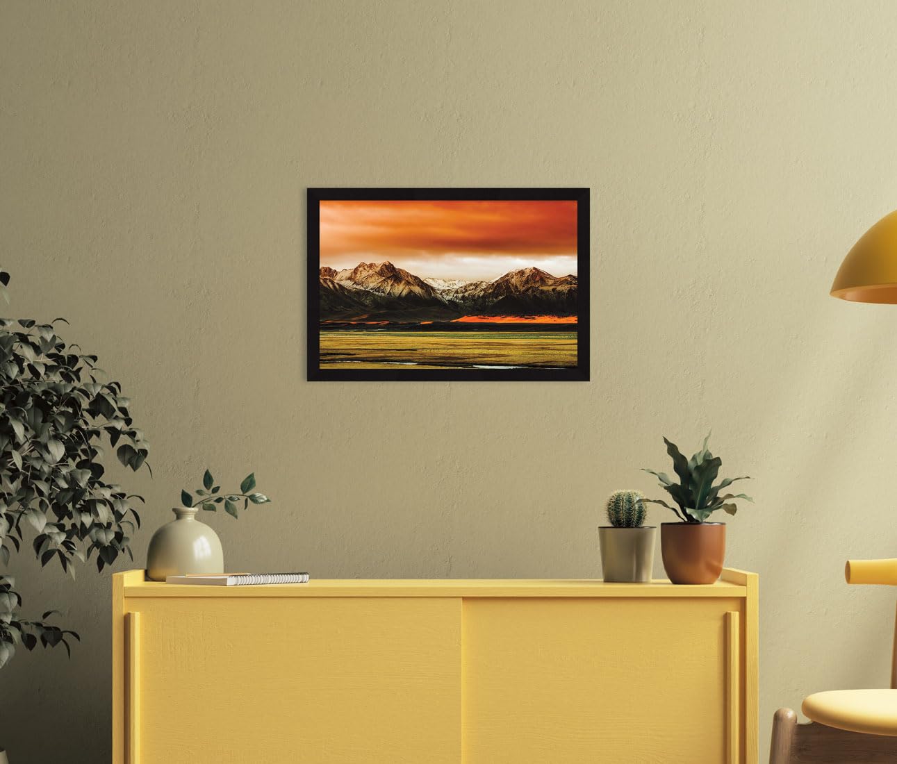 ArtX Vastu Mountains Wall Art - Framed Painting -4