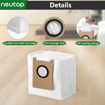 Replacement Dust Bags for eufy E20 Robot Vacuum, 12-Pack
