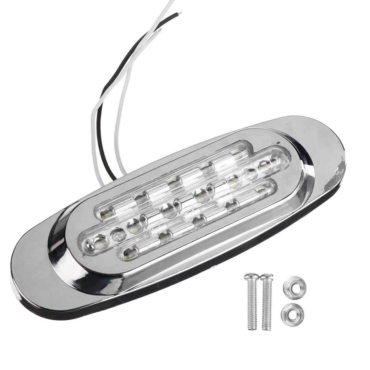 8/4X 16LED 12-24V Luce Di Posizione Laterale Luci Laterali Universali Per Camion Per Rimorchio Ambra Bianco Rosso Blu Verde(Bianca,8PCS)