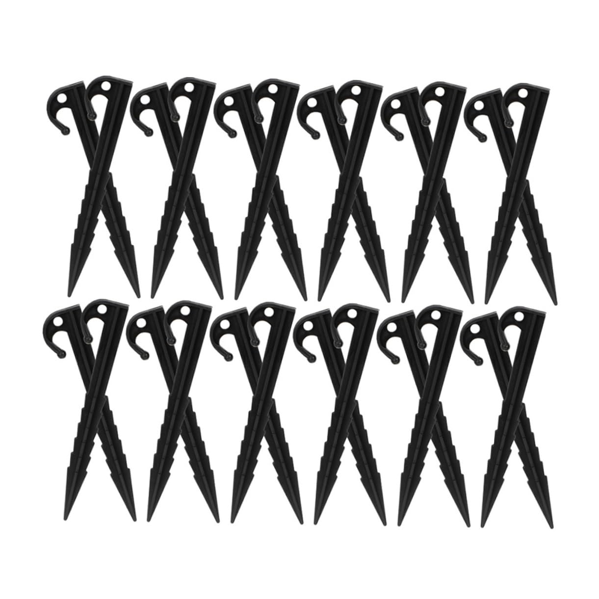 Supvox 3 Sätze Heringe Tent Poles Zeltschrauben Zeltbefestigungsnagel Zeltstangen Im Freien Pavillon Zelt Campingzubehör Erdspieße Zur Befestigung Von Zelten Plastik Pp Black 40 Stück * 3