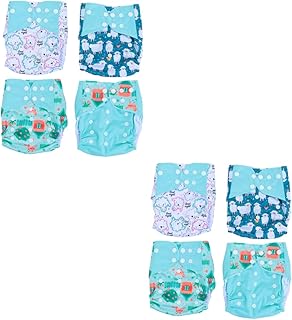 Cabilock 8 Pçs Fraldas Laváveis Fraldas Laváveis Fraldas Reutilizáveis Fraldas Recém-Nascidas Fraldas Noturnas Saia Fralda Calças De Treinamento De Xixi Calças De Aprendizagem Do