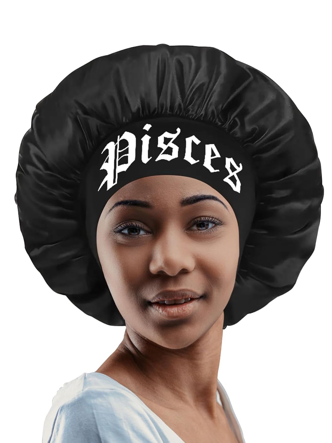 Constellation Print Satin Sleep Bonnet, Soft Comfortable Sleeping Bonnet, Make Up Washing Face Daily Use,Shower Cap for Women (Gemini(5.21-6.20)) thumbnail