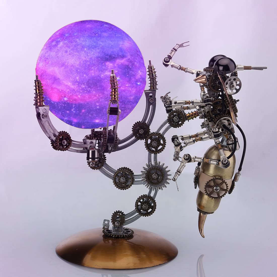 3D Metall Puzzle Mechanische Wespe Modell Bausatz mit Lampe, 627 Teile DIY Metall Mechanische Puzzle Modell Dekorationen Geschenk