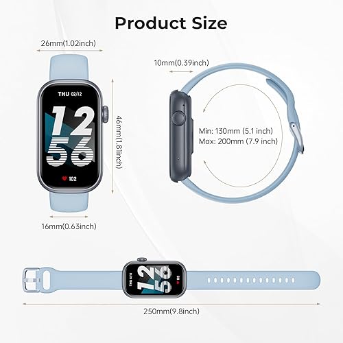 Miniatura 7 de Rastreador de actividad física para hombres y mujeres, frecuencia cardíaca 247, SpO2 y monitor de sueño, reloj de salud, contador de pasos de