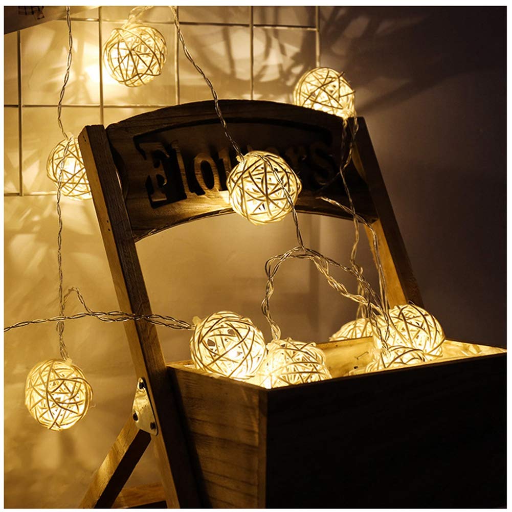 String Light Wicker Wicker Ball Lighting Selection Of 3D Heart Shaped Warm White LED Fairy