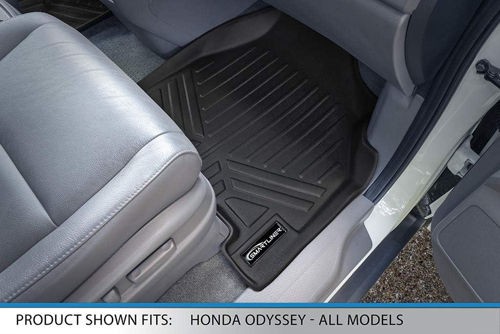 SMARTLINER Custom Fit Floor Mats 1st Row Liner Set for 2011-2017 Honda Odyssey - Image 3