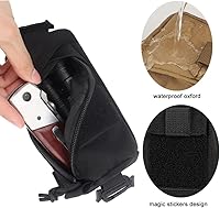 Vista 3 de Paquete de 2 bolsas de accesorios tácticos, accesorios de correa de hombro para mochila militar, bolsa táctica médica pequeña, paquete de cintura