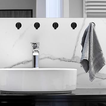 2 Pack Bathroom Towel Hook, Matt Black Coat Hook Wall Towel Hooks Coat Hook Bathroom Robe Hook SUS 304 Stainless Steel Heavy Duty Door Hanger Shower Robe Hand Hooks Brushed Nickel Towel Hook