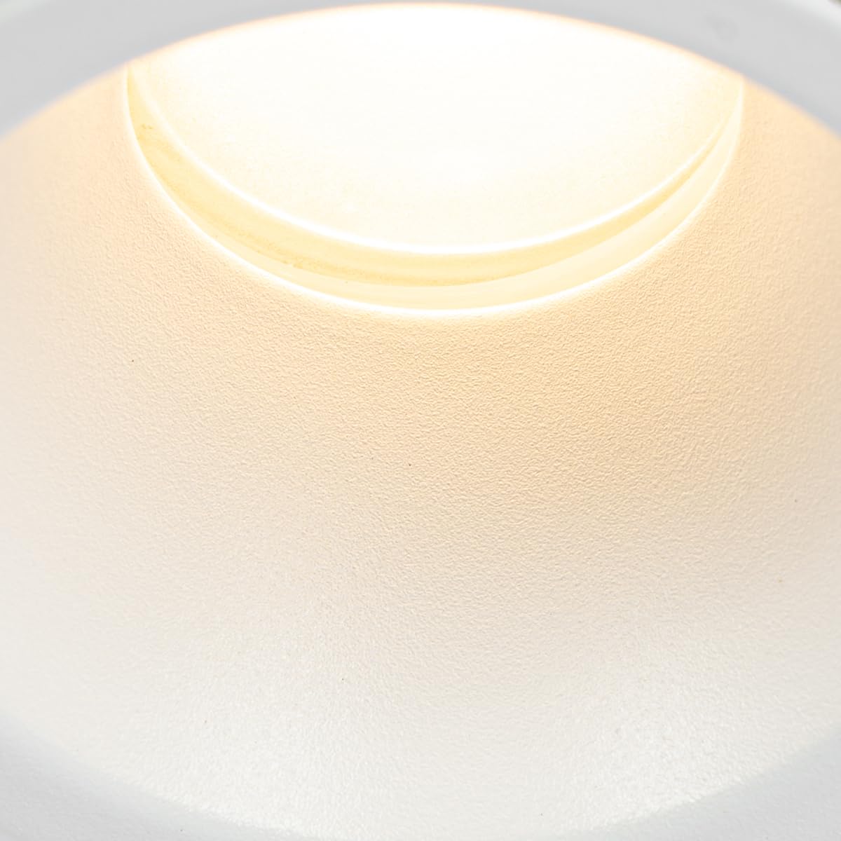 Qazqa Moderno Set de 12 focos empotrables blancos GU10 35 mm IP44 - Dept Aluminio Redonda Adecuado para LED Max. 6 x 50 Watt