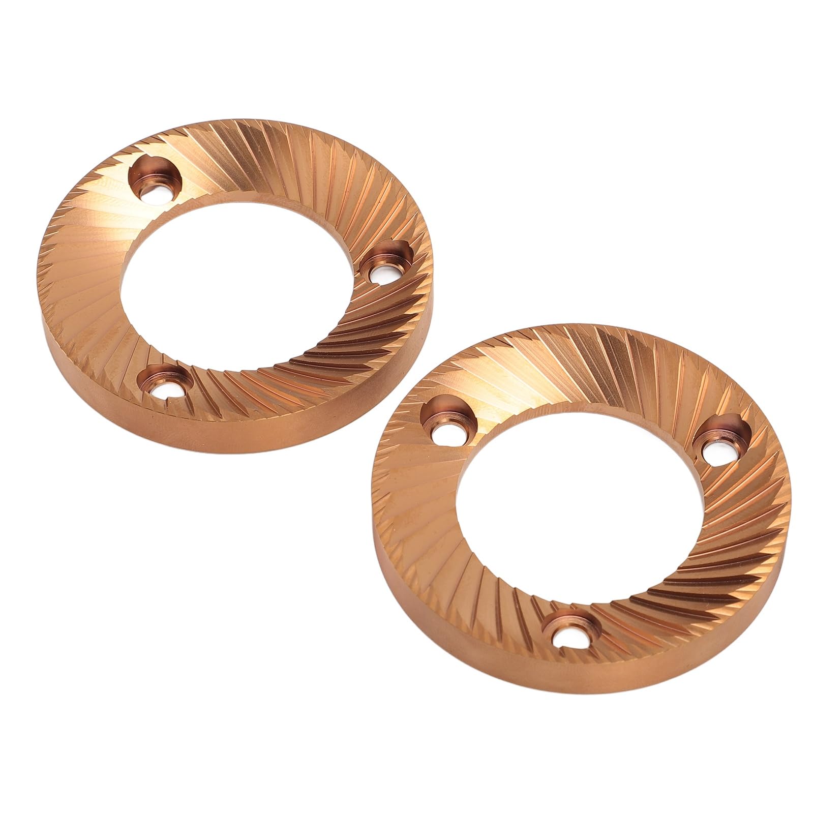 2pcs Coffee Rolining de 64 Mm de Rebabas Planas, Titanios Challe de café Plateado Burr Múltiples Propósito Accesorio de Molinillo de café para DF64 DF64P DF64E DF64V para Ceado