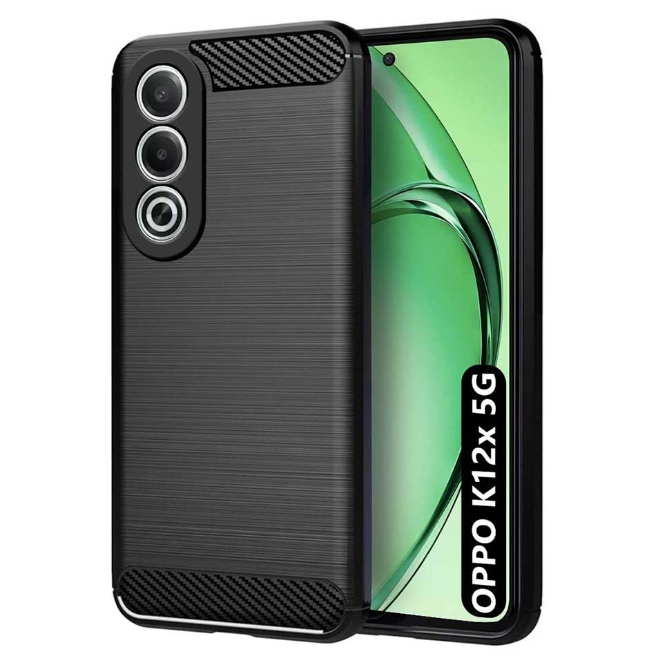 Fashionury Back Cover for Oppo K12x 5G | Hybrid Protection | Anti-Slip Grip | Rubber TPU Stylish Back Case for Oppo K12x 5G (Black) (B0DF69W96H) Amazon Price History, Amazon Price Tracker