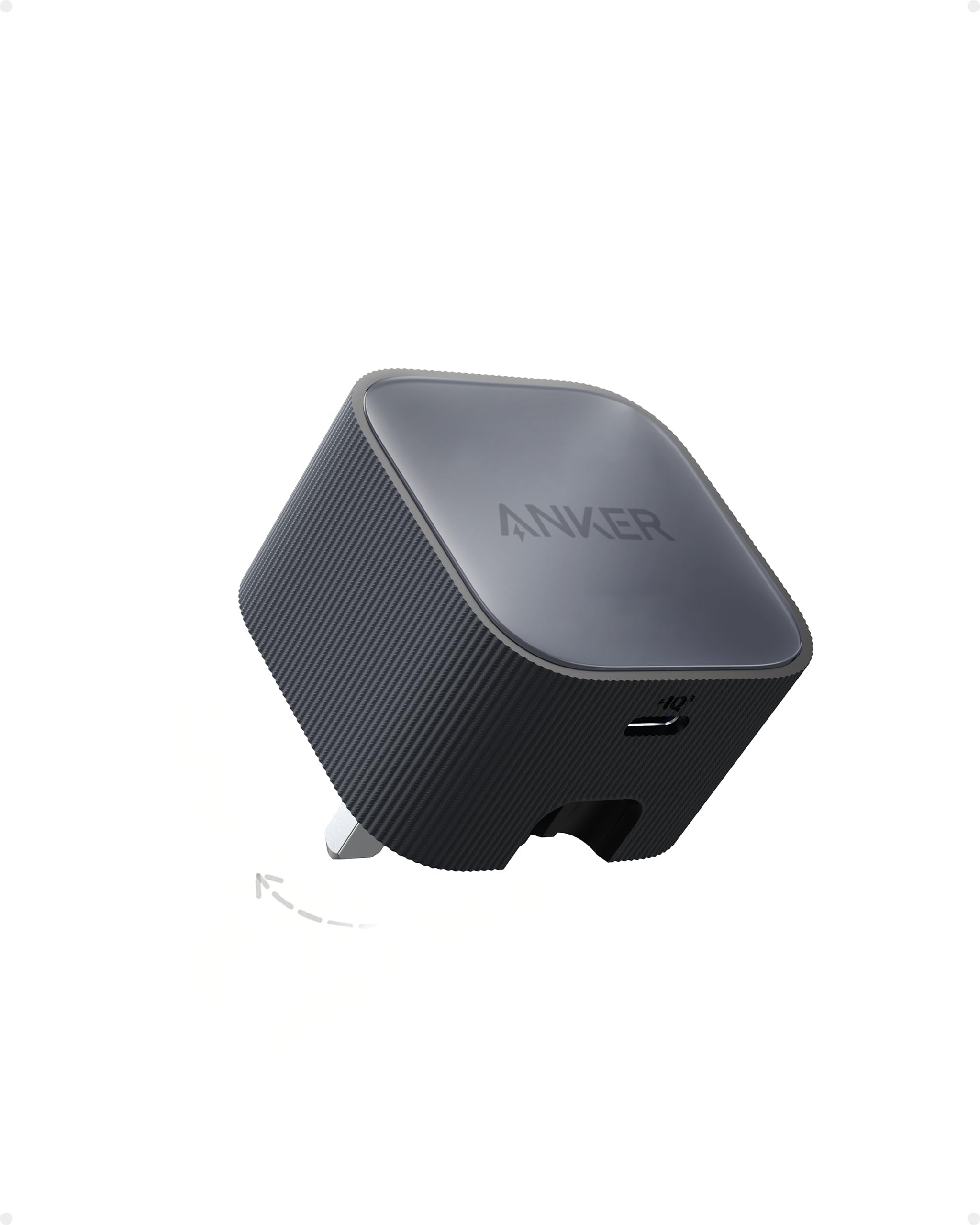 Nano USB C Plug, 30W High-Speed USB C Charger with Foldable Plug, PIQ 3.0 and PPS Fast Charging, For iPhone 17/16/15/14/13 Series, Pixel, Galaxy, iPad, and More (Cable Not Included)