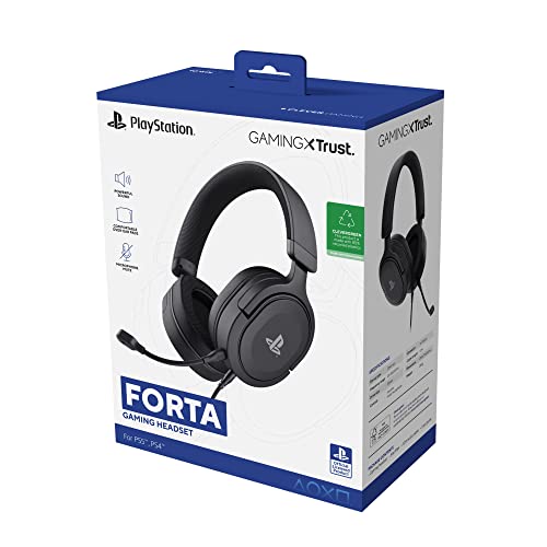 GXT 498 Forta Cuffie Ecosostenibile PS5 e PS4 con Licenza Ufficiale PlayStation 5, Over-Ear, Cavo da 1,2 m, Microfono Staccabile, Jack Audio 3.5 mm, Cuffie Gaming Cablate - Nero - Cuffia gaming - Immagine 15