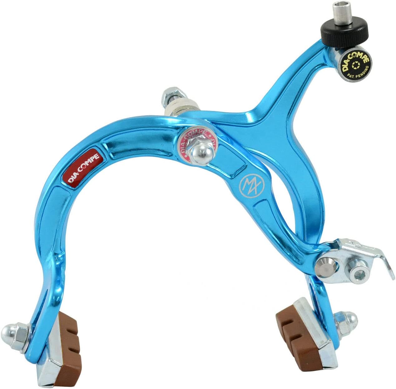 Dia Compe MX1000 Side Pull Caliper Brake Set (F+R) for Old School BMX, Blue, DP2508-FR