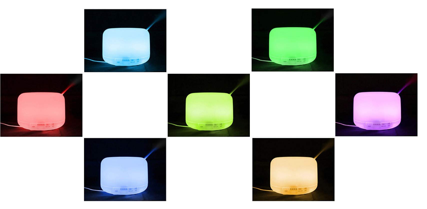 TEMPO DI SALDI Diffusore Aromi Da 500 ML Con Illuminazione Led 7 Colori E Timer Umidificatore