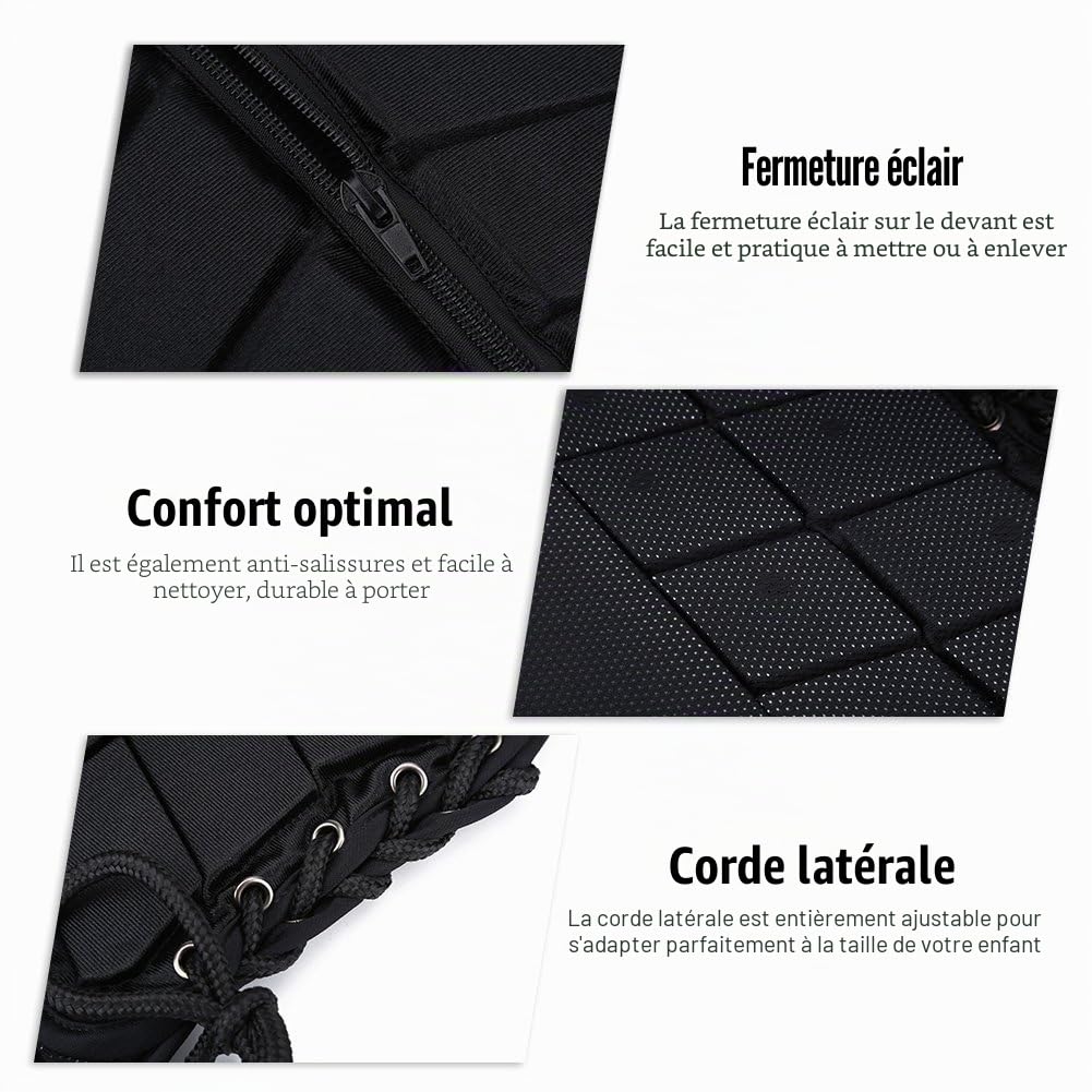 GOTOTOP Gilet d'équitation, équipement de protection confortable, gilet de protection pour garçons, filles, enfants, S/M/L