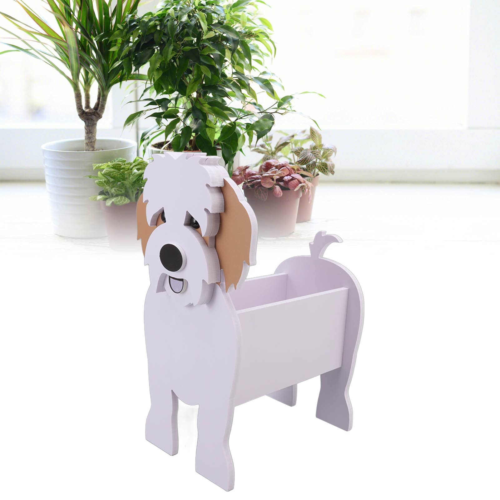 BigKing Cute Animal Shaped Flower Planter,Cute Dog Flower Pot Dog Shaped Planter Pot Handicraft Plant Container Holder for Outdoor Indoor