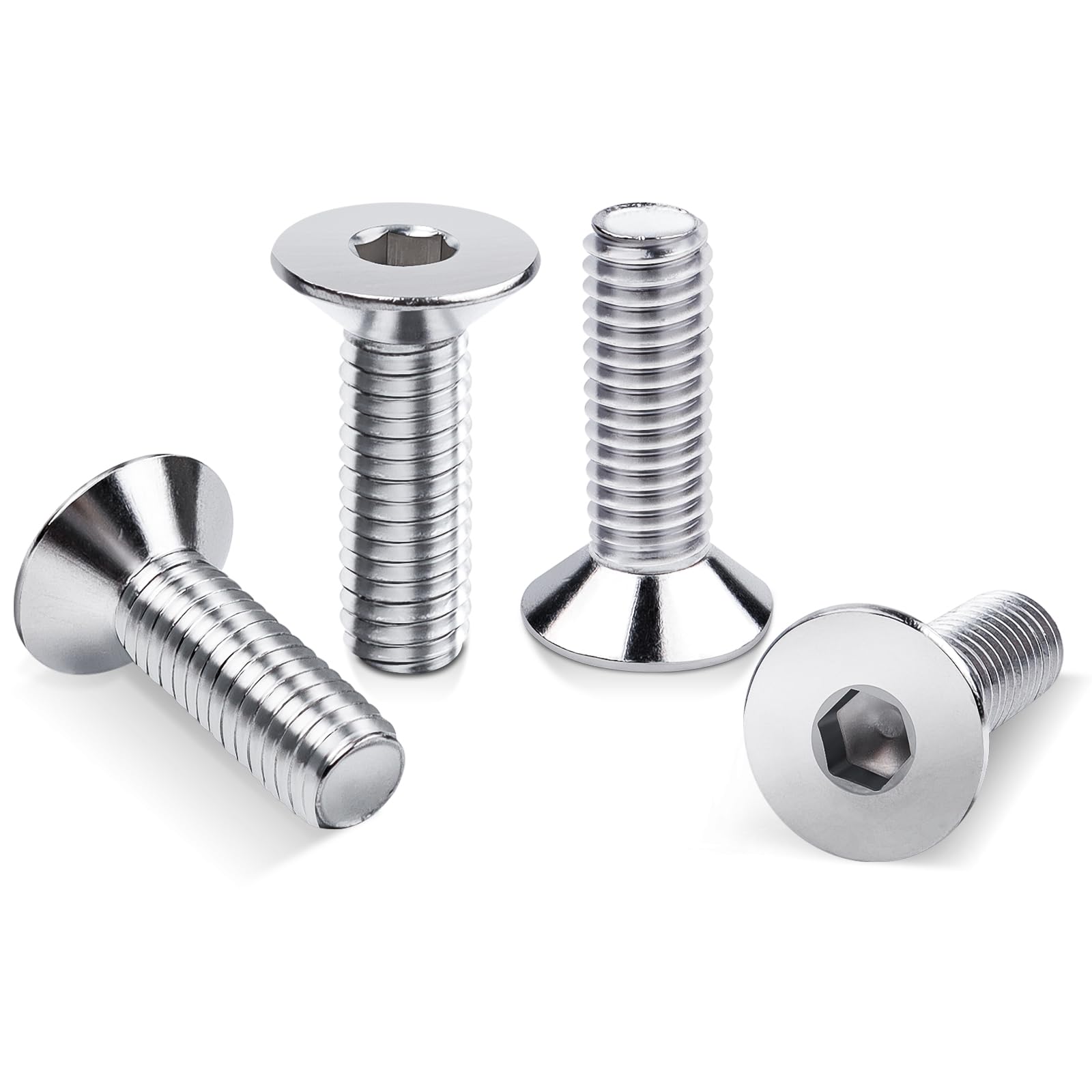 20 Stück M6x20mm Senkkopfschrauben Edelstahl, Leryati Din 7991 A2 V2A Senkkopf Innensechskant Senkschrauben Genannt, Senkschraube mit Innensechskant Vollgewinde Senkkopfschrauben mit Metrischen